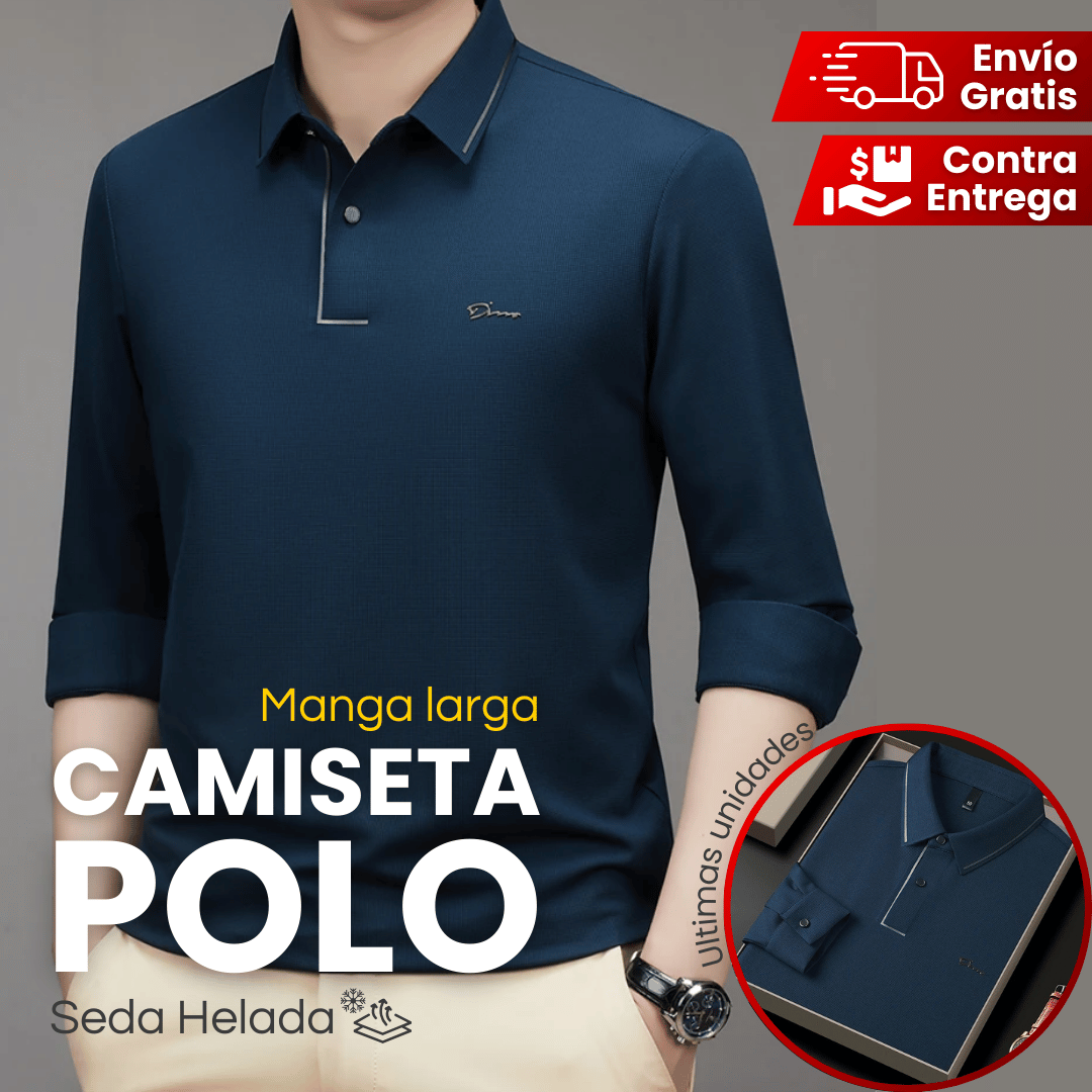 CAMISA POLO MANGA LARGA SEDA HELADA