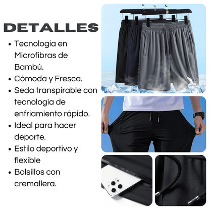 SHORT DEPORTIVO SEDA HELADA