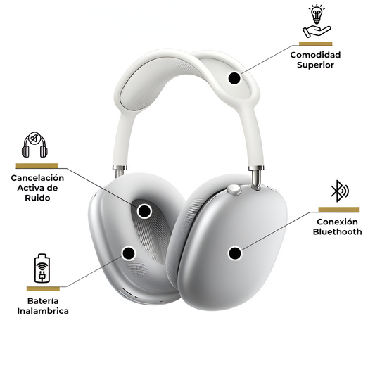 Auriculares Pods Max - Cancelación de Ruido Exterior